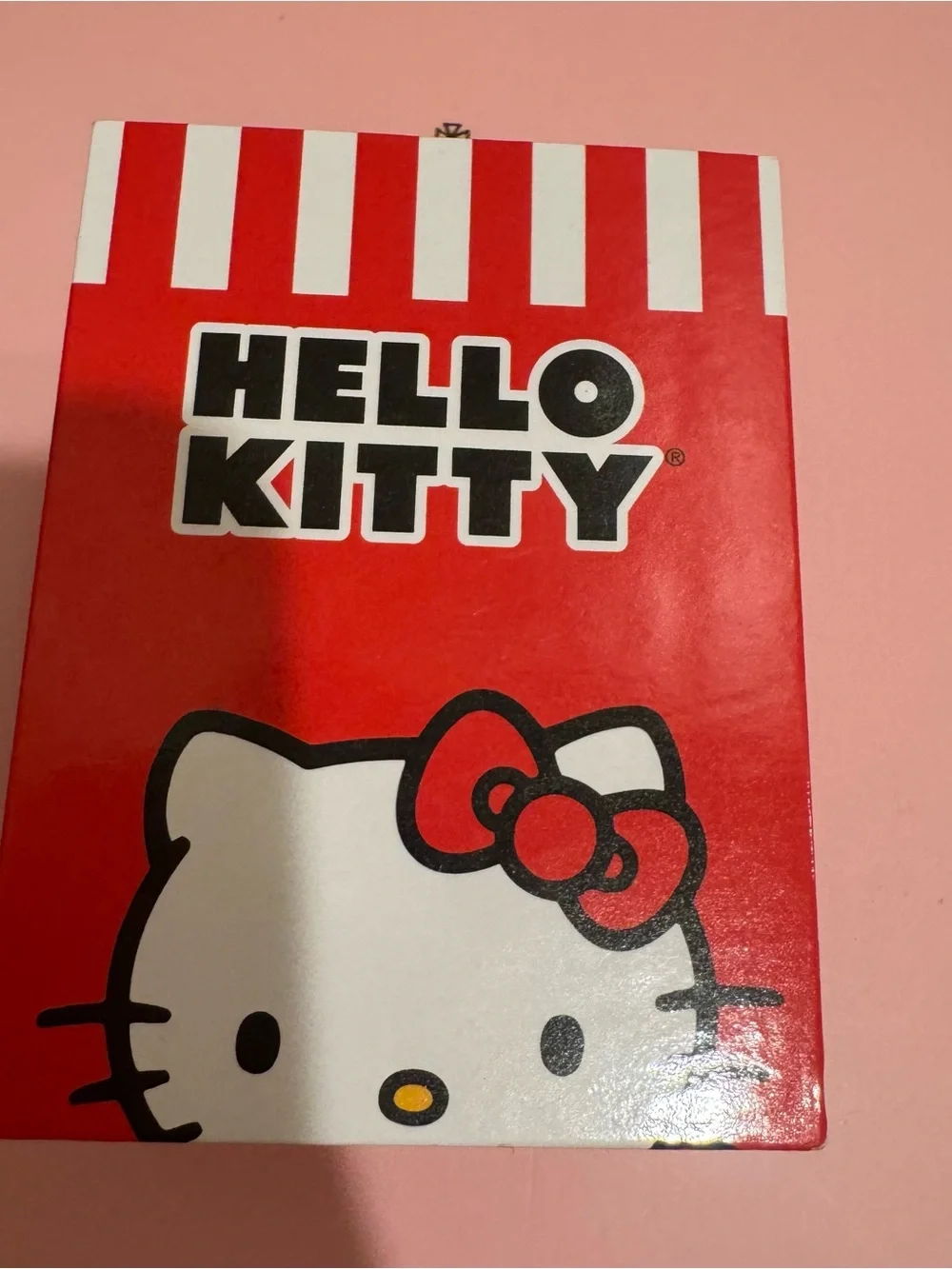 Sanrio Hello Kitty Silver Charm Watch Bracelet with Red Accents